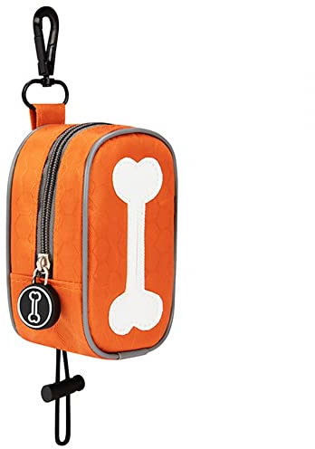Kotbeutelspender für Hunde, Wasserdicht Hundetüten Spender mit Haken, Hundekotbeutelhalter mit Reißverschluss für Spazierengehen mit Dem Hund, Laufen