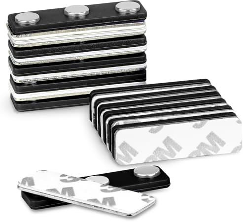 Magnet namnskylt, 12 stycken namnplåtsmagnet, namnskyltar för kläder, magnet namnskyltar för kläder ID-kortshållare, namnetikett med 3-punkts självhäftande magnet