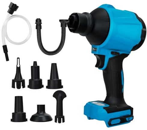 Bürstenlos Akku Gebläse für Makita 18V Akku Multifunktionaler Luftstaubbläser mit LED-Pilotlicht für Computer, Tastatur, Haustierhaus und Druckluft (nur Werkzeug)
