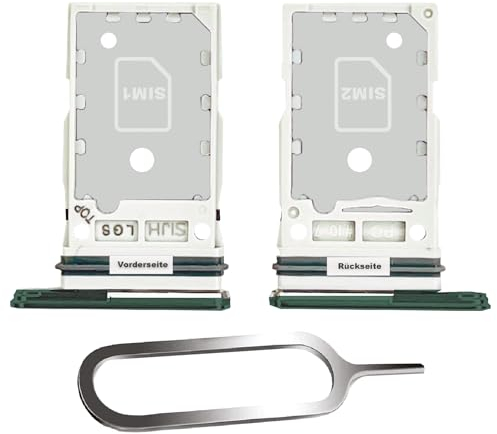 IS-TECK SIM-Kartenhalter Ersatz SIM-Tray Kompatibel mit Samsung Galaxy S22 Ultra 5G Dual inklusive SIM-Nadel SIM-Kartensteckplatz (Grün)