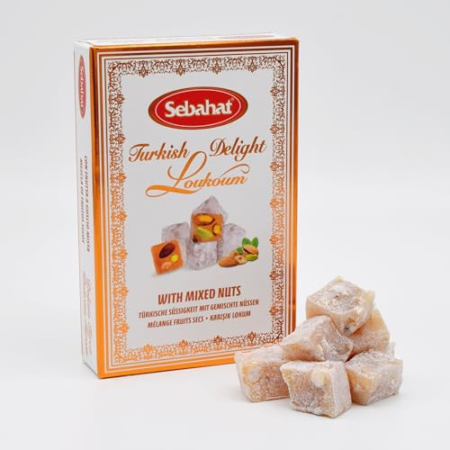 Sebahat Turkish Delight (Lokum) in Gift Box (Mixed Nuts, 180g)