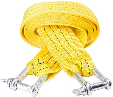 Tow Rope, 5 Metres 3 Tonnes (6600 Lbs) Tow Rope Car Tow Rope Car with 2 Safety U-Ring Hooks for Towing and Rescue