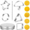 Fonyiunce 7 Piezas Moldes de Galletas de Acero Inoxidable, Moldes Galletas Juego de Calamar, Moldes para Galletas Coreanas Dalgona, Cortador de Galletas de Caramelo, para ReposteríA, CumpleañOs