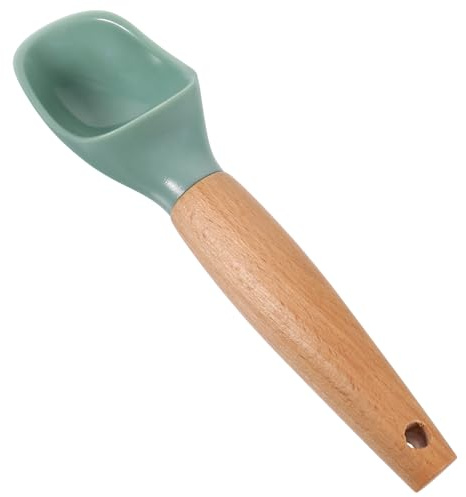 MUELODSIC 2 piezas Cucharas para Helado Ergonómicas de Madera Multiusos para Bolas de Frutas Melón y Postres Duraderas y Cómodas para Cocina y Heladería