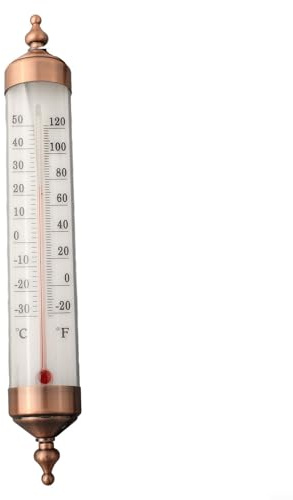10 Inch Outdoor/Indoor Thermometer, with Fahrenheit/Celsius ℉/℃ for Garden Patio Yard Room Kitchen Office Warehouse School Pool