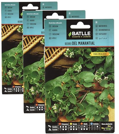 Semillas Batlle Berro MANANTIAL - Nasturtium off. (Paquete de 3)