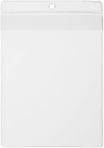 Durable Sichttasche A4, Dokumentenhülle, mit Schutzklappe und Lochung, 10 Stück, Aktenhülle, transparent, 230719