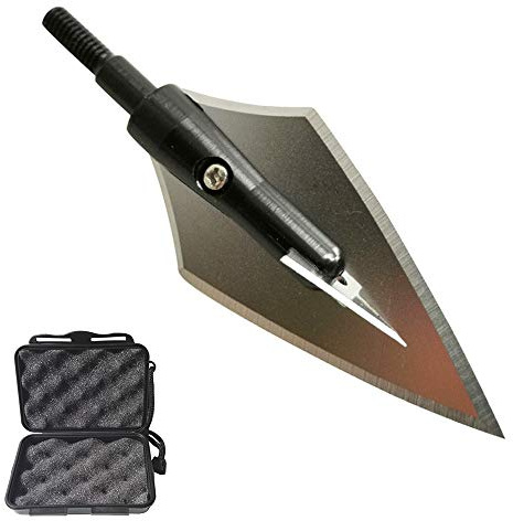 MILAEM 6pcs Tir à l'arc Têtes de Flèche 160 Grain Pointes de Flèche 2 Lames 144 Grain Points de Chasse Broadheads pour Arbalète et Flèches de Carbone (Type 1)