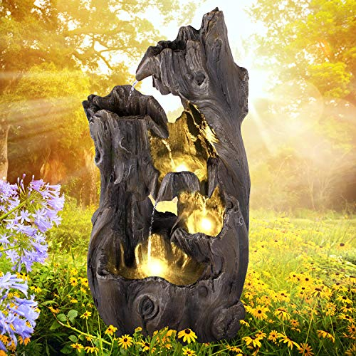 Gartenbrunnen Brunnen Zierbrunnen Zimmerbrunnen Springbrunnen Brunnen 230V Wasserfall Wasserspiel für Garten, Gartenteich, Terrasse