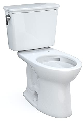 TOTO Drake Transitional Two-Piece Elongated 1.28 GPF TORNADO FLUSH Toilet with CEFIONTECT, Cotton White - CST786CEG#01