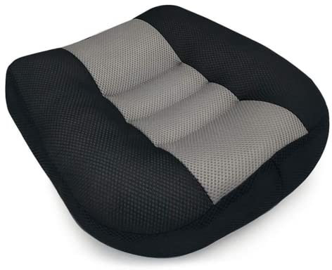 Car Driving seat Cushion, Car Seat Elevation Cushion, Dwarf Adult Booster seat Cushion for Short Drivers, Increase The Field Of View By 4.7in, Ideal for Trucks, Cars, Chairs, Wheelchairs (gray)