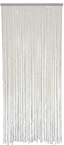 TIENDA EURASIA - Cortina para Puerta de Exterior, Cortina de Tiras de Cuerda Trenzada, Material Algodón y Poliéster, Medida 90 x 200 cm, Cortinas para Puertas (Crudo)