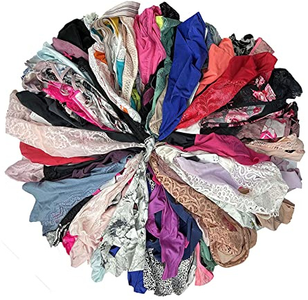 COLOROSES Mujeres 10/20 Multi Pack G-String Tangas para Mujeres Tanga de Encaje Ropa Interior Bragas Sexy Colores Surtidos y Estampados
