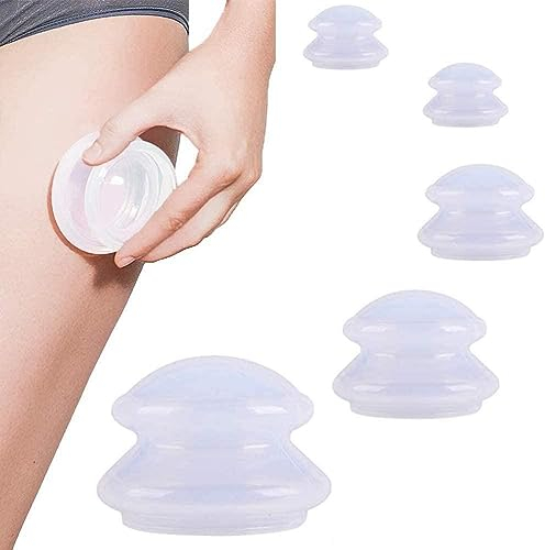 Silicone Massage Cupping Therapy Sets, Acupoint Cupping Therapy Sets Portable, Silicone Cupping Cup for Muscle and Joint Pain Relief Physical Therapy, Pack of 4 (L-XS)