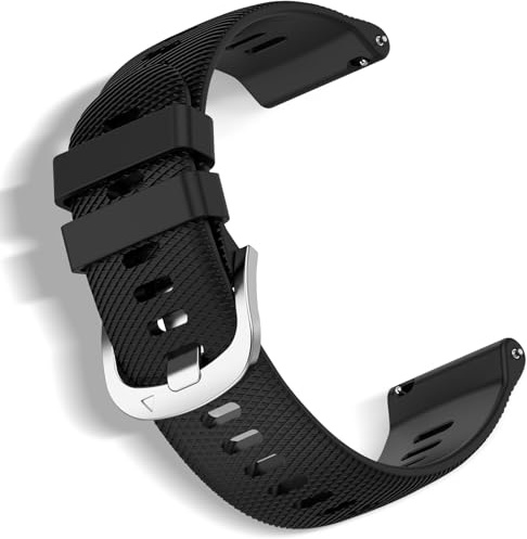 CeiBand 18mm Correa para Garmin Forerunner 265S/255S/255S Music, Silicona Deportiva Correas de Reloj, Muñequeras para Garmin Venu 3S/Venu 2S/Vivoactive 4S/3S/Active S/Move 3S Hombres Mujeres (Negro)