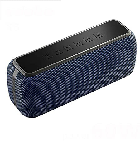 Set Altoparlanti Altoparlante Bluetooth wireless 80W Subwoofer Soundbar Telefono cellulare Carica Soundbox Echo Wall Music Center Colonna (Color : 60W Blue, Size : Medium)