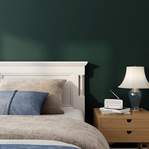 ReWallpaper tapet självhäftande grön 60cm × 5m självhäftande folie möbler matt skåp folie självhäftande mörkgrön möbel folie för barn kök skrivbord vägg tapet sovrum vuxna