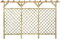Kiefernholz Imprägniert Gitterzaun mit Pergola-Oberteil Gartenzaun Rankgitter Rankhilfe Blumenrankgitter Spalier Garten 300x50x200cm
