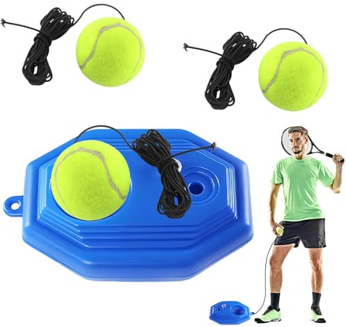 ClcIosis 3 Stück Tennisball Mit Schnur Set, Tennis Trainer Einfach Zu Bedienen, Perfekt für Das Selbststudium und Einzeltraining, Tennistrainer Kinder Auch Als Geschenk für Tennisliebhaber
