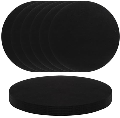 VOSSOT 6 Piezas Posavasos de Fieltro Grandes Redondos, Salvamanteles de Fieltro Lavable, Reutilizables para Vasos, Posavasos de Mesa para Vasos, Ollas, Jarrones, Platos Y Cuencos (20cm)