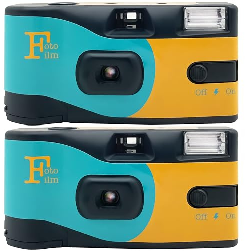Fotofilm Pro Disposable Camera Single Use Film ISO 400 27 Exposure Flash Multipack - 8 pack