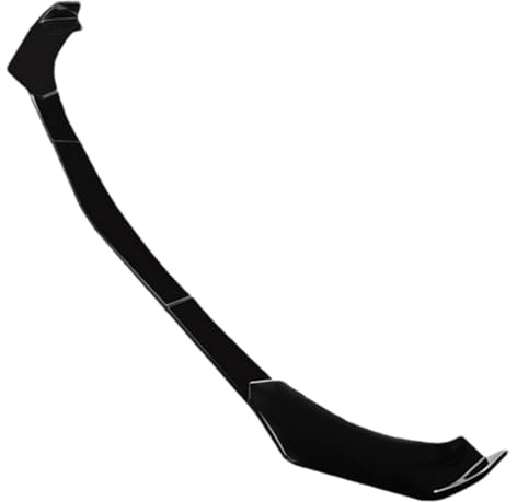 Spoiler universale per splitter per labbro anteriore regolabile a 5 segmenti, kit carrozzeria in ABS nero lucido Protezione per labbro del paraurti anteriore, Estensione spoiler per mentoniera per