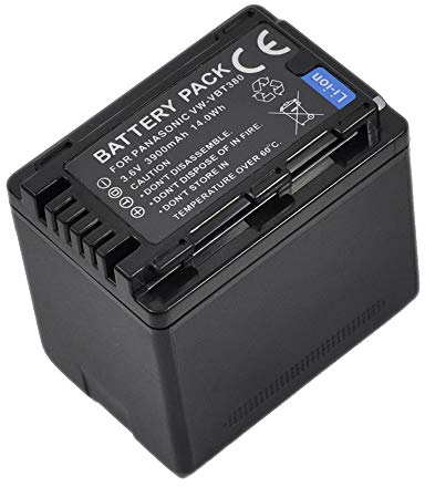 Amsahr BT-PANVWVBT380-1CT Numérique Remplacement Caméra/Caméscope Batterie pour Panasonic Vw-Vbt380/Hc-V Series: Hc-V110/V130/V160/V180 Gris
