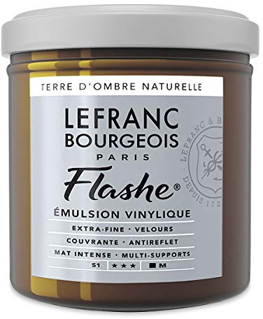 Lefranc & Bourgeois Acryl - Vinylfarbe Flashe, 125ml Topf - Umbra Natur