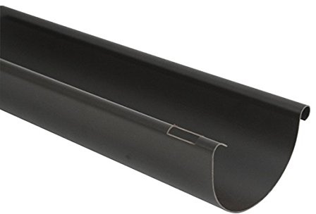 Halbrundrinne zum Stecken RG 100 Typ 300, 100 cm lang, aus Kunststoff braun