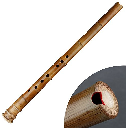 Traditional Musical Instrument GF Key 8 Holes Natural bamboo Flute called Xiao (G Key)