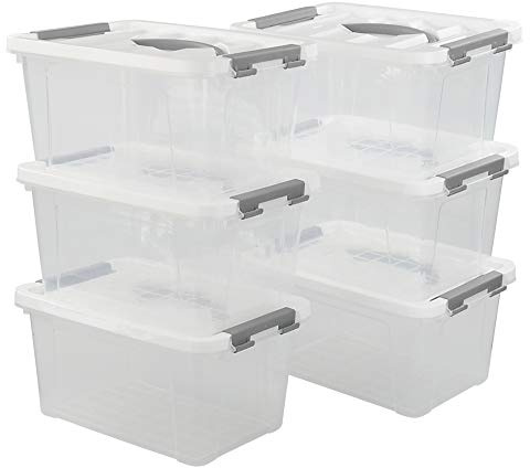 Innouse Plastic Boxes with Lid, Clear Storage Box, Set of 6