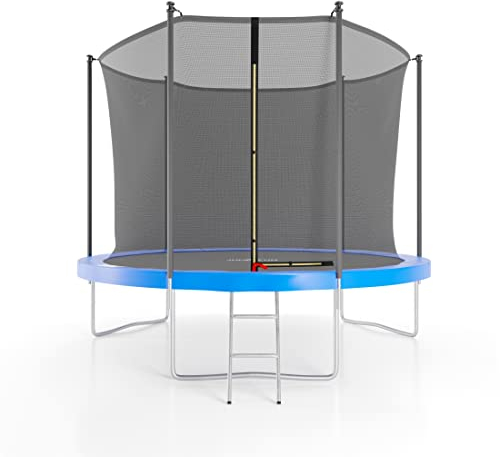 Cama Elástica ø 305 cm- 10FT- Red Interior, Colchoneta de protección y Escalera Azul