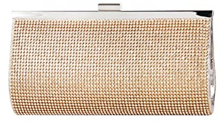 CORIOS Sac en Strass à la Main Sac de Soirée Femme Diamond Embrayage Sacs D'épaule de Mariée Élégant Pochette Portefeuille Sacs Fourre-Tout pour Ceremonie Mariage Cocktail Fête Or