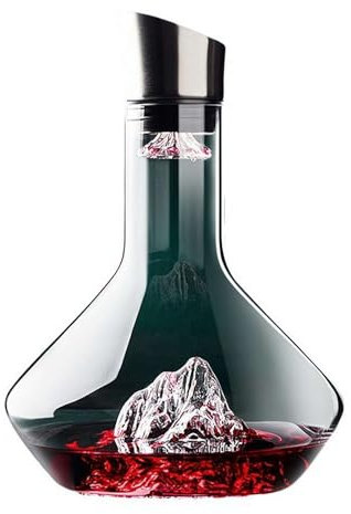 LQQDREX Carafe à vin rouge, carafe à vin créative Iceberg Whisky, aérateur portable, accessoire de vin, carafe à vin avec aérateur intégré, carafe à vin créative pour ami