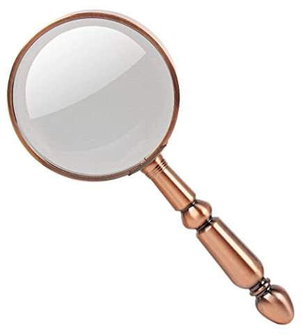 Handhållen förstoringsglas förstoringsglas Läs reparation 20X löstagbar retro vindförstoringsglas med metallkonstruktion och optisk metall handhållen gammal man läslupp/bror dekoration