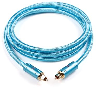 SKW Cavo Ottico Toslink 1m, per Soundbar, TV, Home Cinema, PlayStation e Sistemi Audio Digitali​
