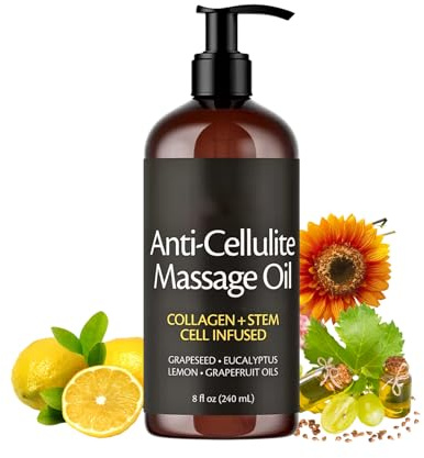 240ml Anti Ce-llulite Massage Oil-Firming Body Oil,Muscle Massage Oil, Firming Body Oil with Plant-Based Ingredients,Moisturizes and Softens Skin,Massage Oils for Legs & Full Body