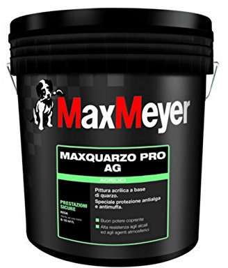 Maxquarzo Pro AG pittura al quarzo antialga e antimuffa bianco per esterni 14 litri Max Meyer