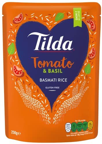 Tilda Microwave Tomato and Basil Basmati Rice, 250g
