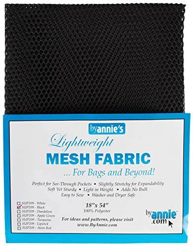 Annie Mesh Fabric Lightweight 18x 54 Black, 18 by 54,PBA02030