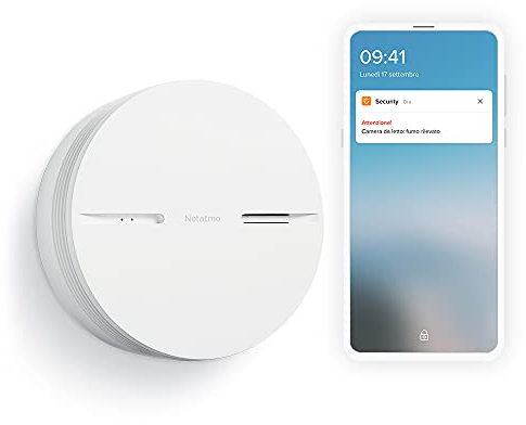 Netatmo Rilevatore di Fumo Intelligente, Allarme Fumo, Controlli Automatici, Prodotto Autonomo