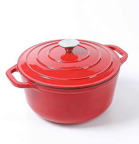 HAWOK Dutch Oven aus emailliertem Gusseisen, 5 l
