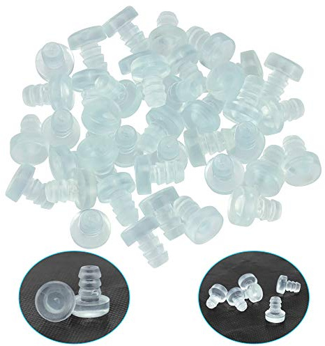 KLYNGTSK 40 PCS Butoir Porte Mural en Silicone Pare-Chocs de Table en Verre avec Tige Tampon de Porte Caoutchouc Transparent pour Anti-Collision et Réduction du Bruit de Meuble Tiroir Porte d'Armoire
