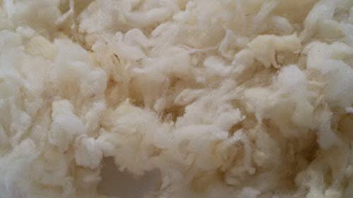 Deko-Schnee-Shop pemmiproducts Flocons de laine vierge ouate de remplissage 100 % laine vierge de mouton 1 kg fin (EUR 13,95/kg) en laine de mouton lavée et triée à la main