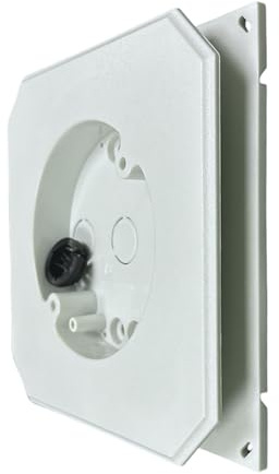 iMBAPrice 8141F-1 White Non-Metallic Siding Mounting Block with Built-in Electrical Box – for Smooth Vertical Mounting of Outdoor Light Fixtures on All Siding Types, 1-Pack