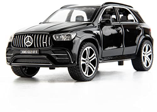 TGRCM-CZ 1/32 Diecast Auto AMG GLE 63S SUV Modell Auto Pull Back mit Sound und Licht Spielzeug Auto für Jungen Mädchen Erwachsene Geschenk(Schwarz)