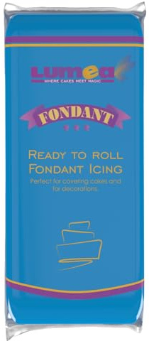 Dekozauber24 Premium Fondant, blau, 1kg, glutenfrei, für Torten, Kuchen und Figuren, weich und biegsam, dunkelblaues Rollfondant, essbare Zuckerpaste als Tortendeko