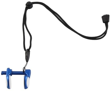 Changor Tappo per Naso da Nuoto, Clip per Naso da Immersione con Fissaggio Stabile Design Ovale Regolabile con Cordino per Spiaggia(Blu)