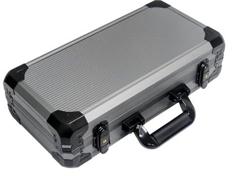JIESITE 300PCS Texas Hold'em Poker Chip Case, High-End Carrying Case with Full Protection for Your Chips.