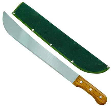 G.L.D. Forniture Machete mit schwerem Legierungsstahlblatt, Holzgriff, 45 cm, Tropisch, Beidhändig